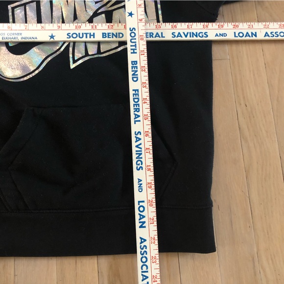 Jordan Jumpman + Nike Iridescent Logo Black Pullover Hoodie Big Boys L 12-13 Yrs - Picture 8 of 10